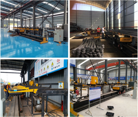 เหล็กเส้น CNC เครื่องดัดเหล็กเส้นอัตโนมัติ PLC ควบคุม 5KW / H