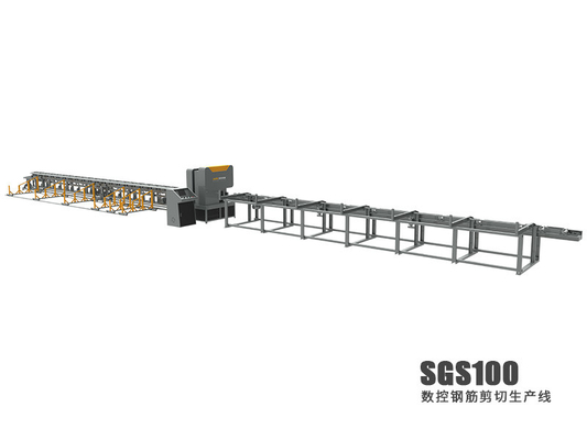 ความสามารถในการตัด 40mm CNC Rebar Shear Line 80m / Min Rebar Cutting Line