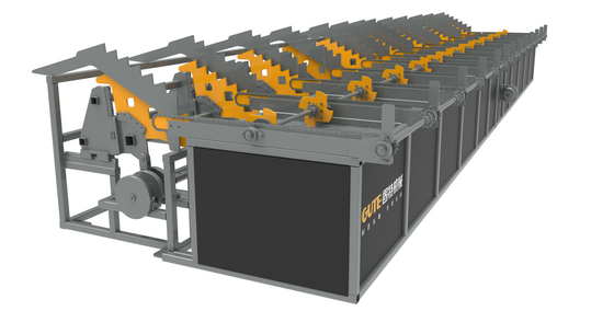 380V 50HZ 3P เครื่องป้อนเหล็กเส้นเหล็กเส้น 12 * 2.8 * 1.6m