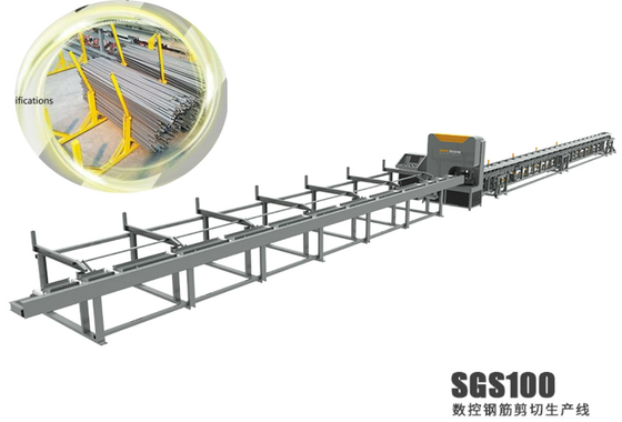 Good price CNC Steel Bar Shear Line 28m×3m×2m Rebar Shearline SGS 100 ออนไลน์